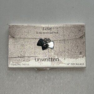 Unwritten Jewelry Sterling Silver Necklace Hearts To The Moon And Back‎ 18 Inch